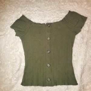 No Boundaries tube top size xs. Color is green.